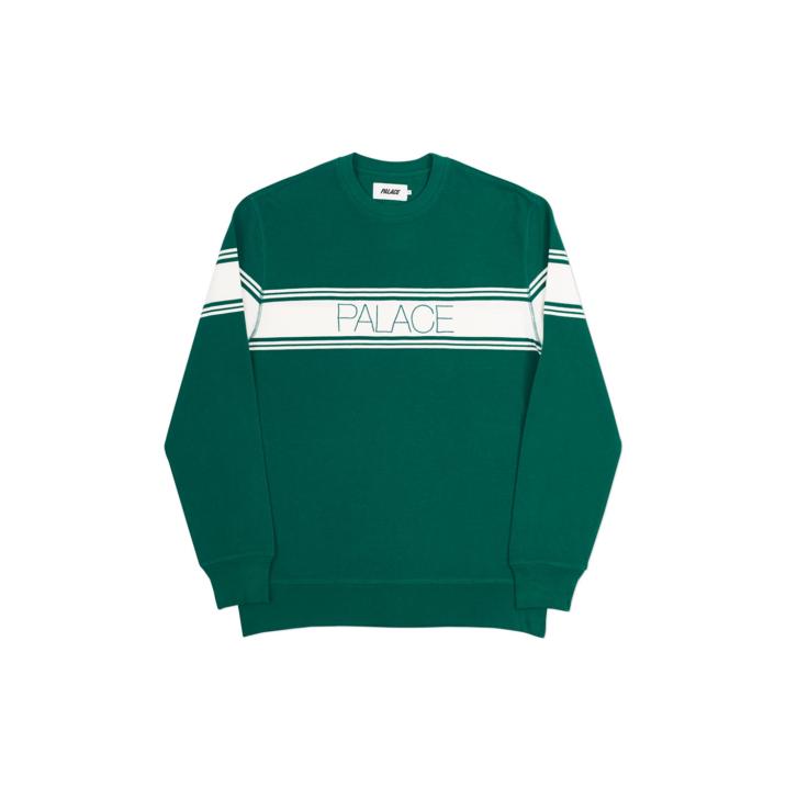 Thumbnail MARINA STRIPE PIQUE CREW WHITE / GREEN one color