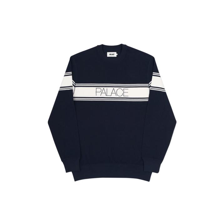 Thumbnail MARINA STRIPE PIQUE CREW NAVY / WHITE one color