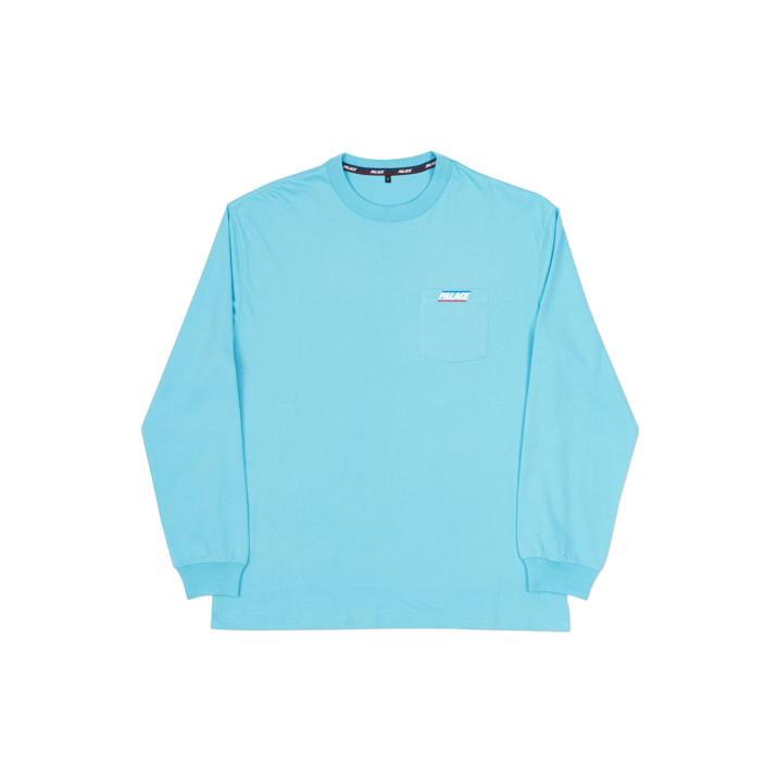 BASICALLY A POCKET LONGSLEEVE AQUA BLUE one color