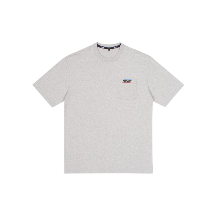 BASICALLY A POCKET T-SHIRT GREY MARL one color