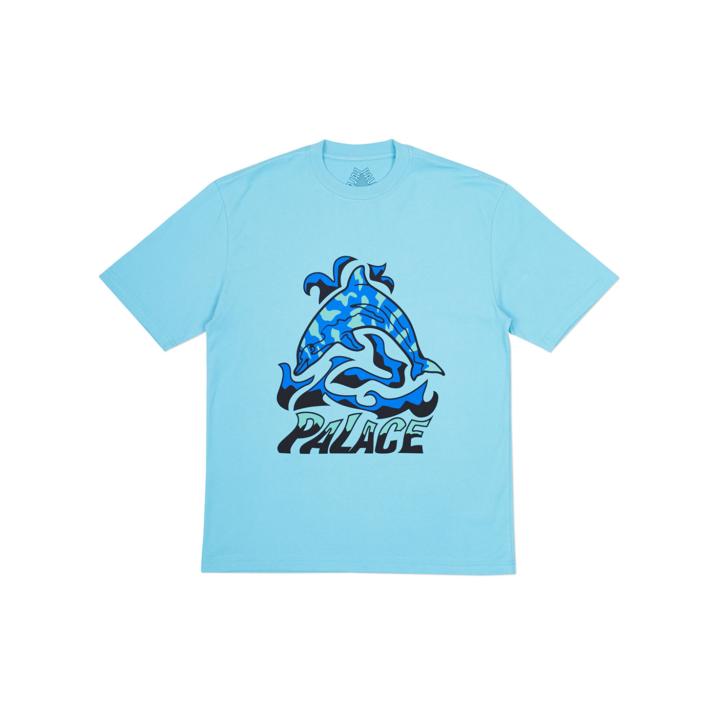 SKETCHY DOLPHIN T-SHIRT AQUA BLUE one color