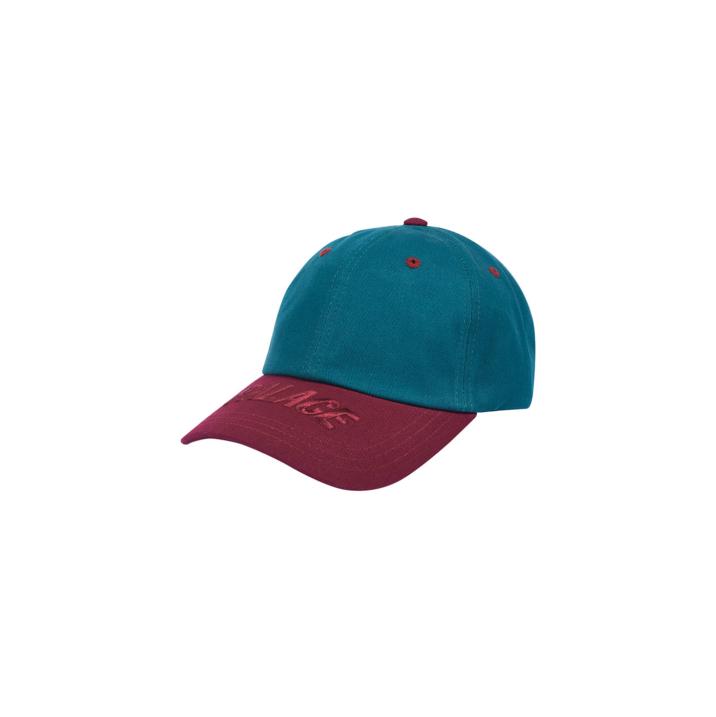 VISOR 6-PANEL GREEN / BURGUNDY one color