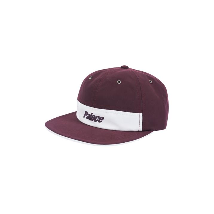 STRIP 6-PANEL BURGUNDY / WHITE one color