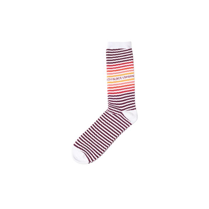 Thumbnail WAVEY STRIPE SOCK WHITE / RED one color