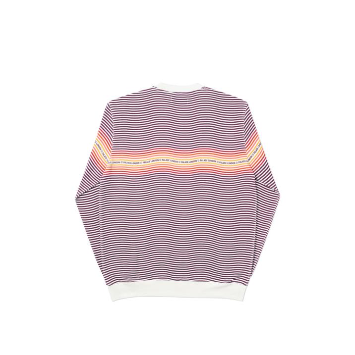 Thumbnail WAVEY STRIPE CREW BURGUNDY one color