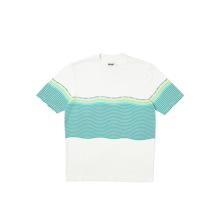 Thumbnail WAVEY STRIPE T-SHIRT GREEN / WHITE one color