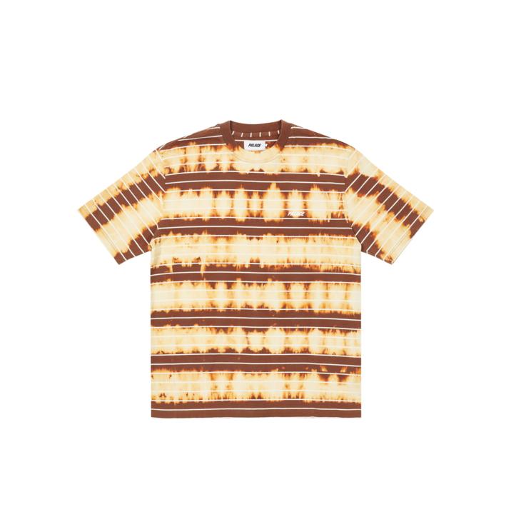 Thumbnail BLEACHED STRIPE T-SHIRT BROWN one color