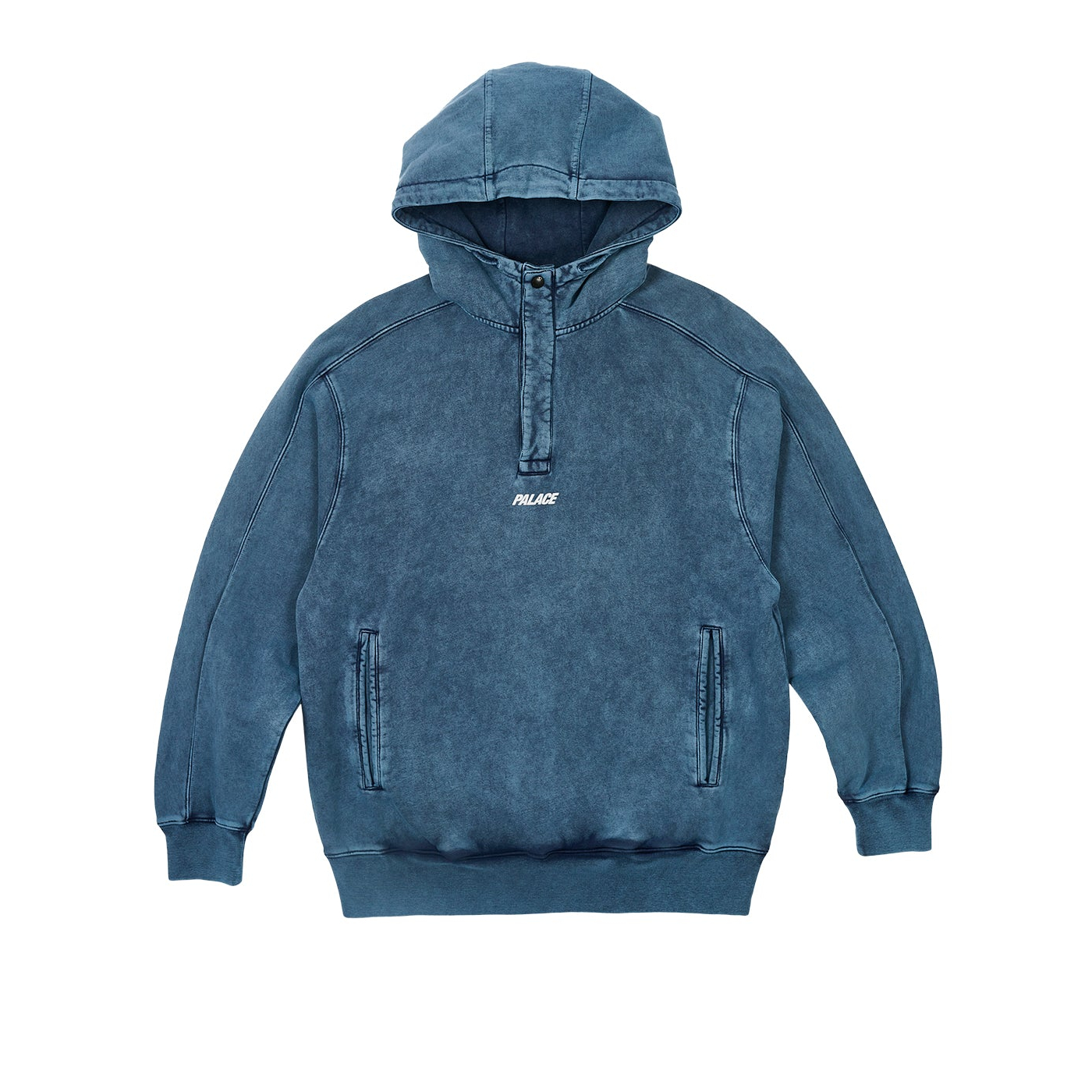 Thumbnail WASHED TERRY 1/4 PLACKET HOOD NAVY one color