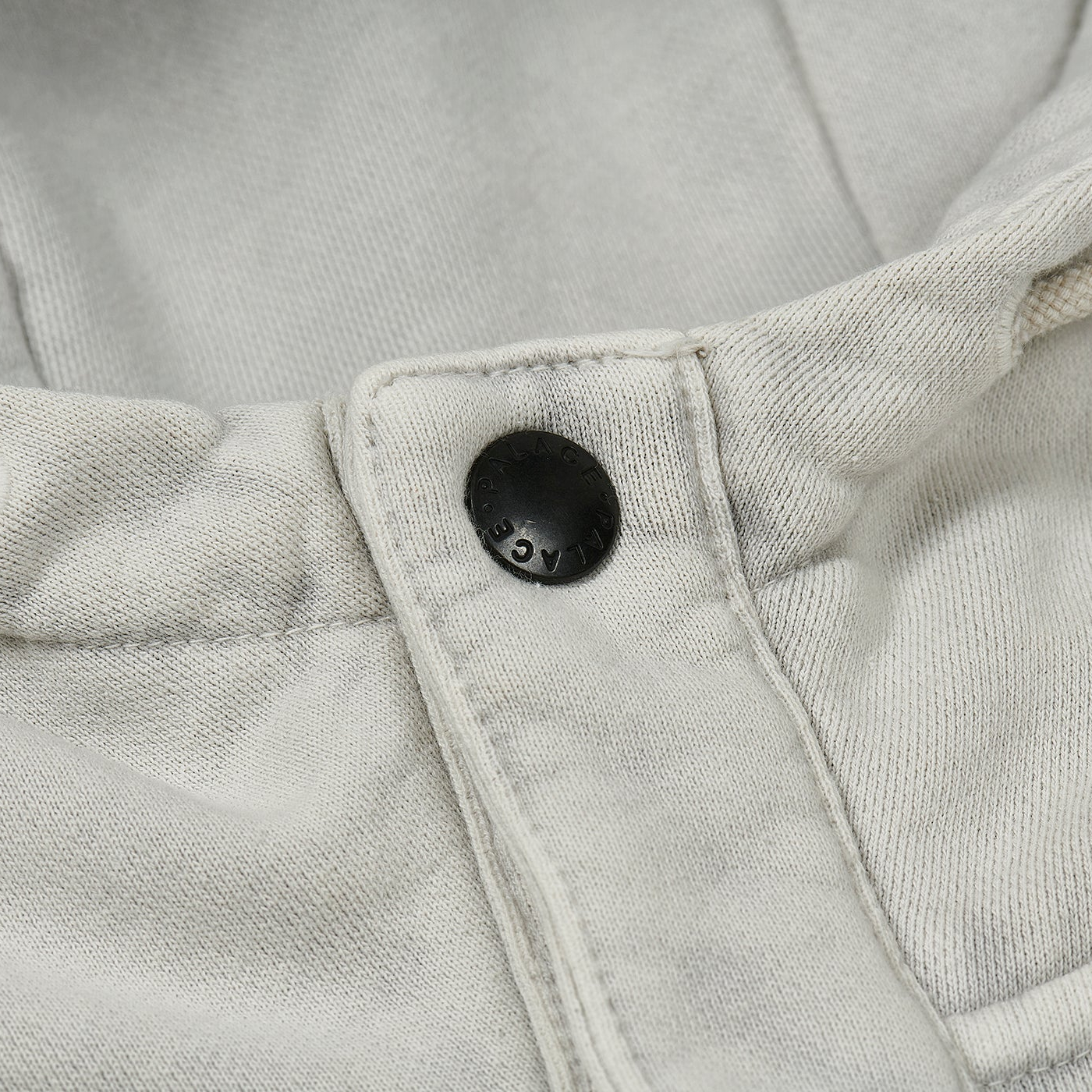 Thumbnail WASHED TERRY 1/4 PLACKET HOOD SMOKE GREY one color