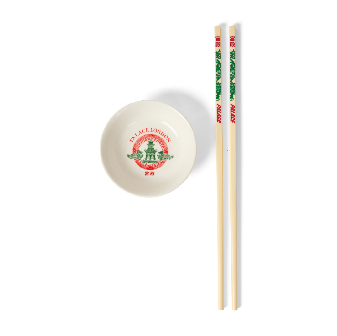 Thumbnail FORTUNATE CHOPSTICKS AND SIDE DISH SET WHITE one color