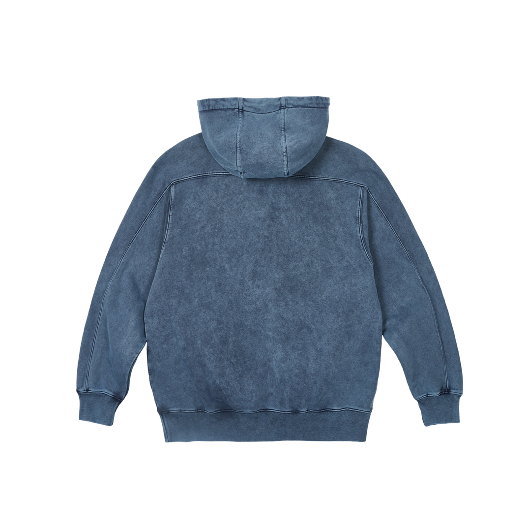 Thumbnail WASHED TERRY 1/4 PLACKET HOOD NAVY one color