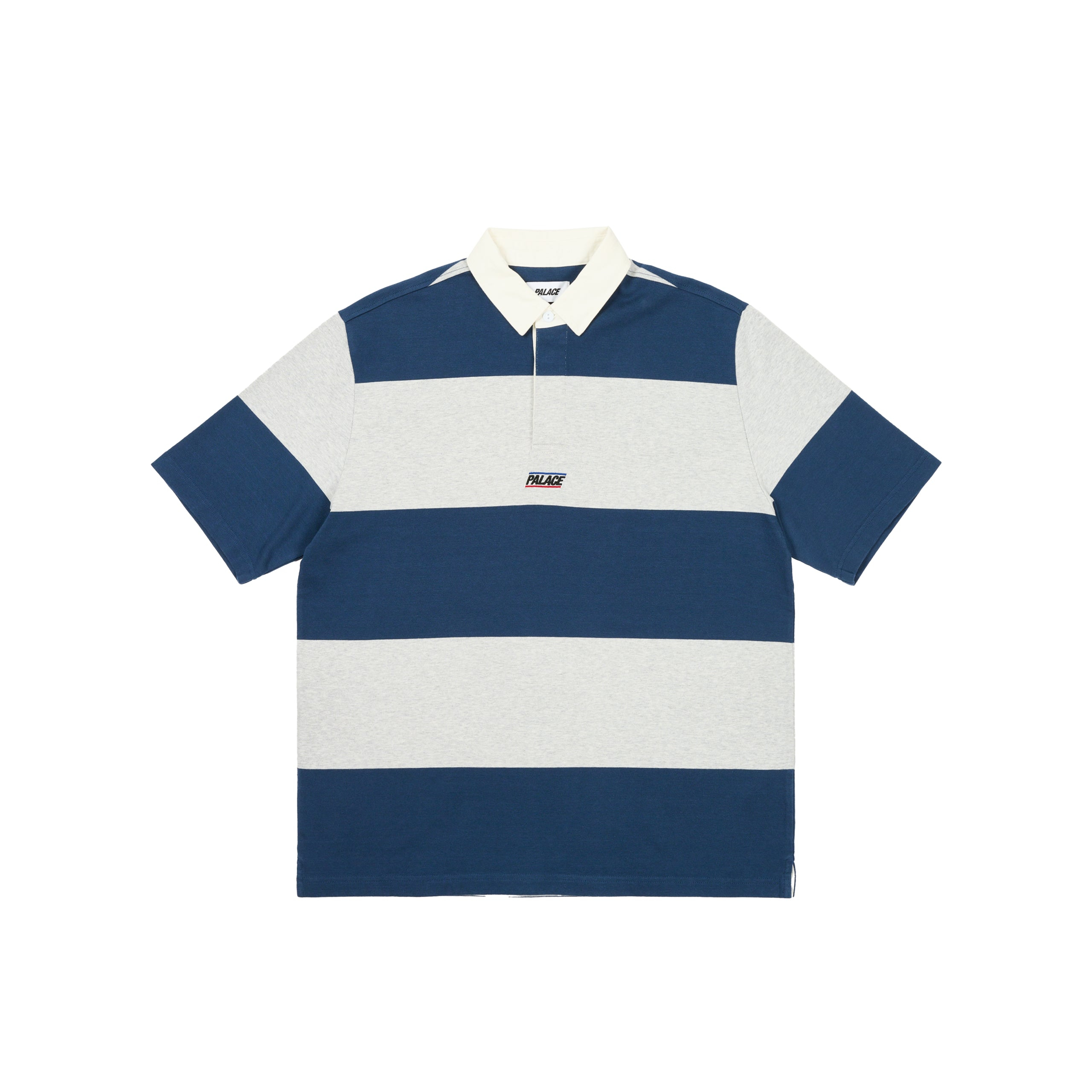 Thumbnail WIDE RUGBY POLO GREY MARL / NAVY one color