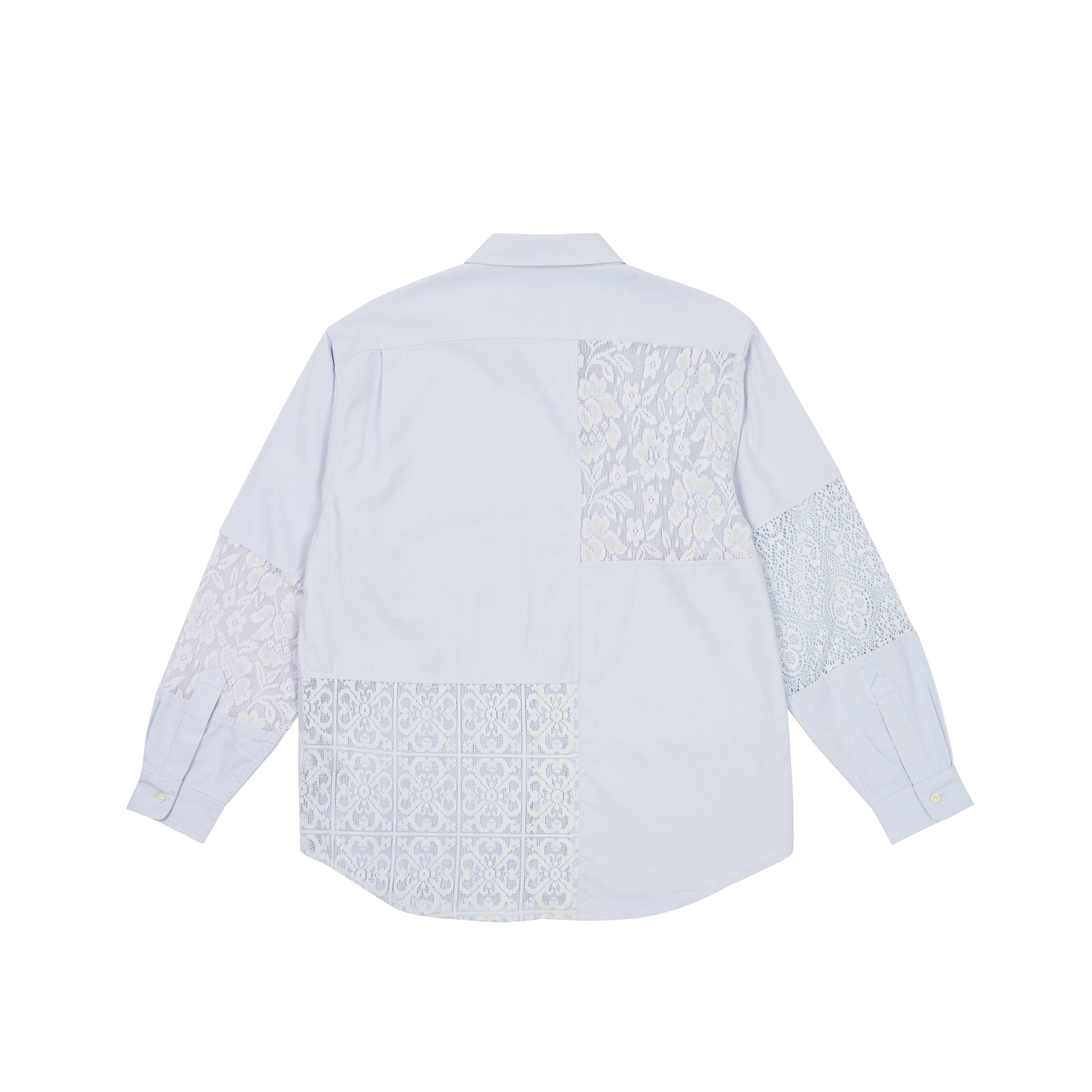 Thumbnail CROCHET PATCHWORK SHIRT BLUE one color