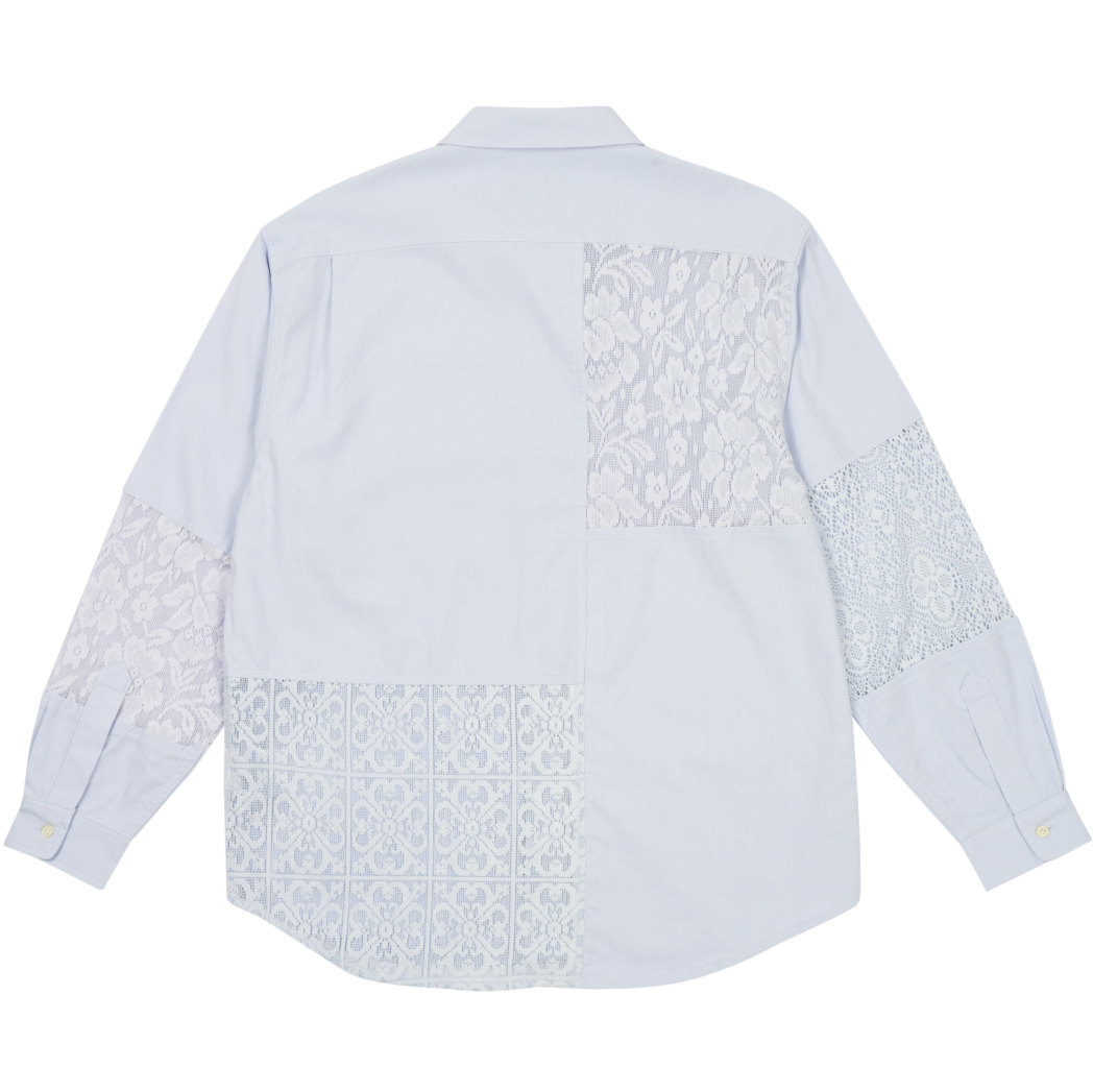 Thumbnail CROCHET PATCHWORK SHIRT BLUE one color