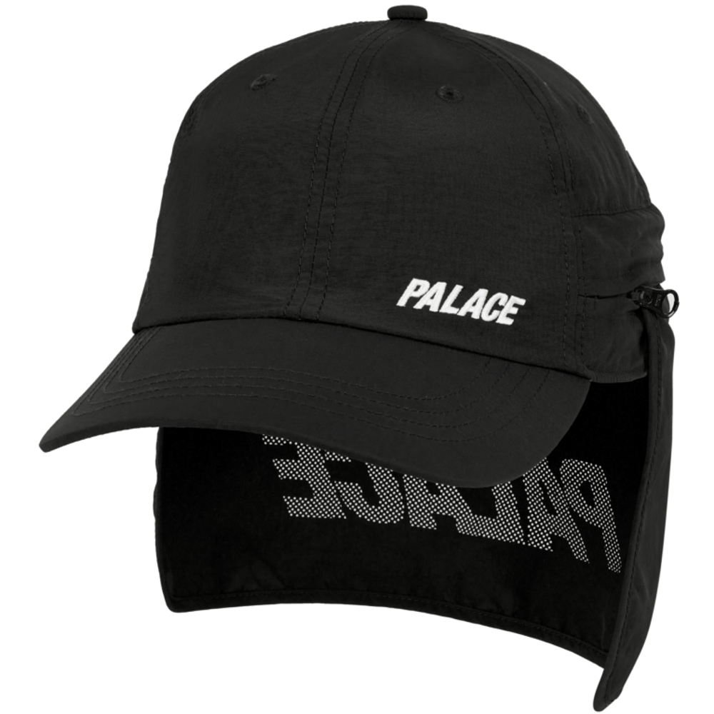 Font Shell Neck Saver 6-Panel Black - Summer 2024 - Palace Community