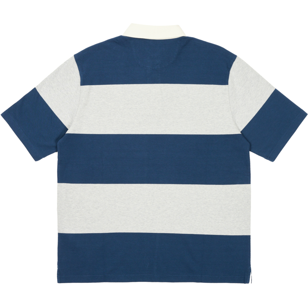 Thumbnail WIDE RUGBY POLO GREY MARL / NAVY one color