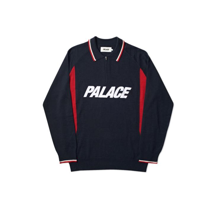 Thumbnail POLO ZIP KNIT BLACK one color