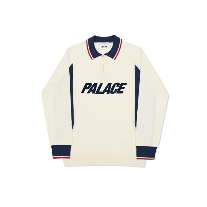 Thumbnail POLO ZIP KNIT WHITE one color