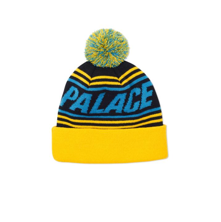 PALACE BOBBLE HAT BLUE / YELLOW one color