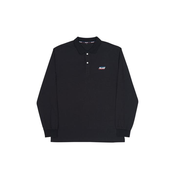 Thumbnail BASICALLY A LONGSLEEVE POLO BLACK one color