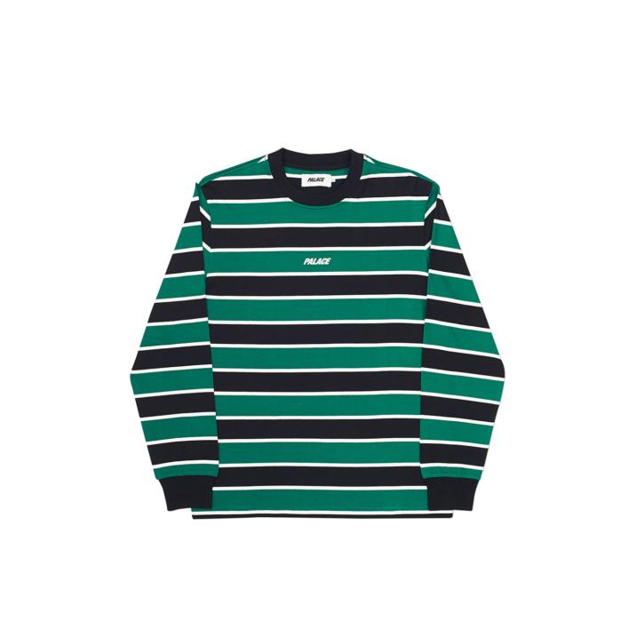 Thumbnail BORDER LONGSLEEVE GREEN / BLACK one color