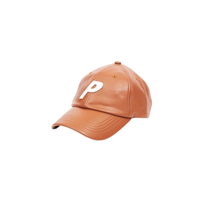 P 6-PANEL BROWN LEATHER one color