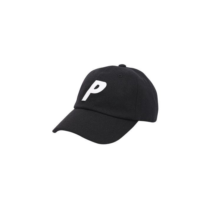 P 6-PANEL BLACK MELTON WOOL one color