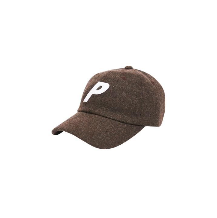 P 6-PANEL BROWN MELTON WOOL one color