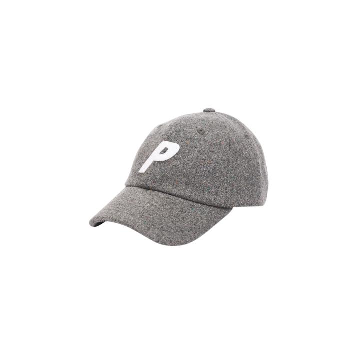 P 6-PANEL GREY MELTON WOOL one color