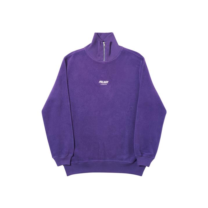 Thumbnail BRUSHER ZIP NECK SWEAT PURPLE one color