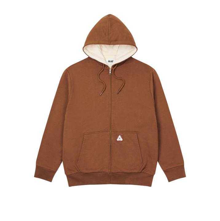 Thumbnail PATCH THERMAL ZIP HOOD BROWN one color