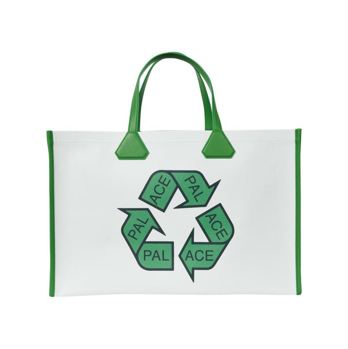 P-CYCLE LEATHER TOTE BAG WHITE one color