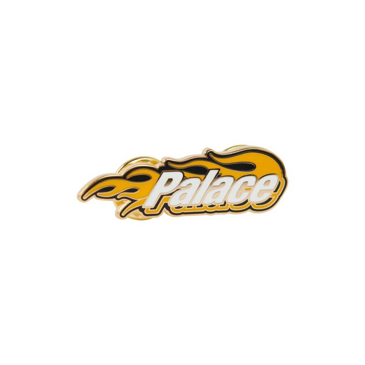 P-FLAMES PIN BADGE YELLOW one color