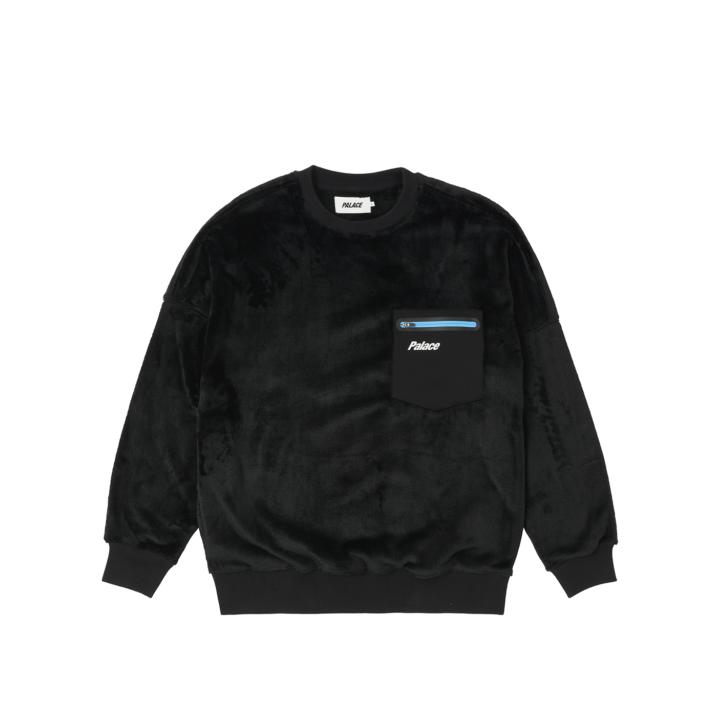 Thumbnail FLEECE POCKET DROP SHOULDER CREW BLACK one color