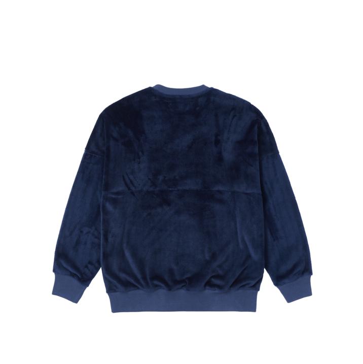 Thumbnail FLEECE POCKET DROP SHOULDER CREW BLUE one color