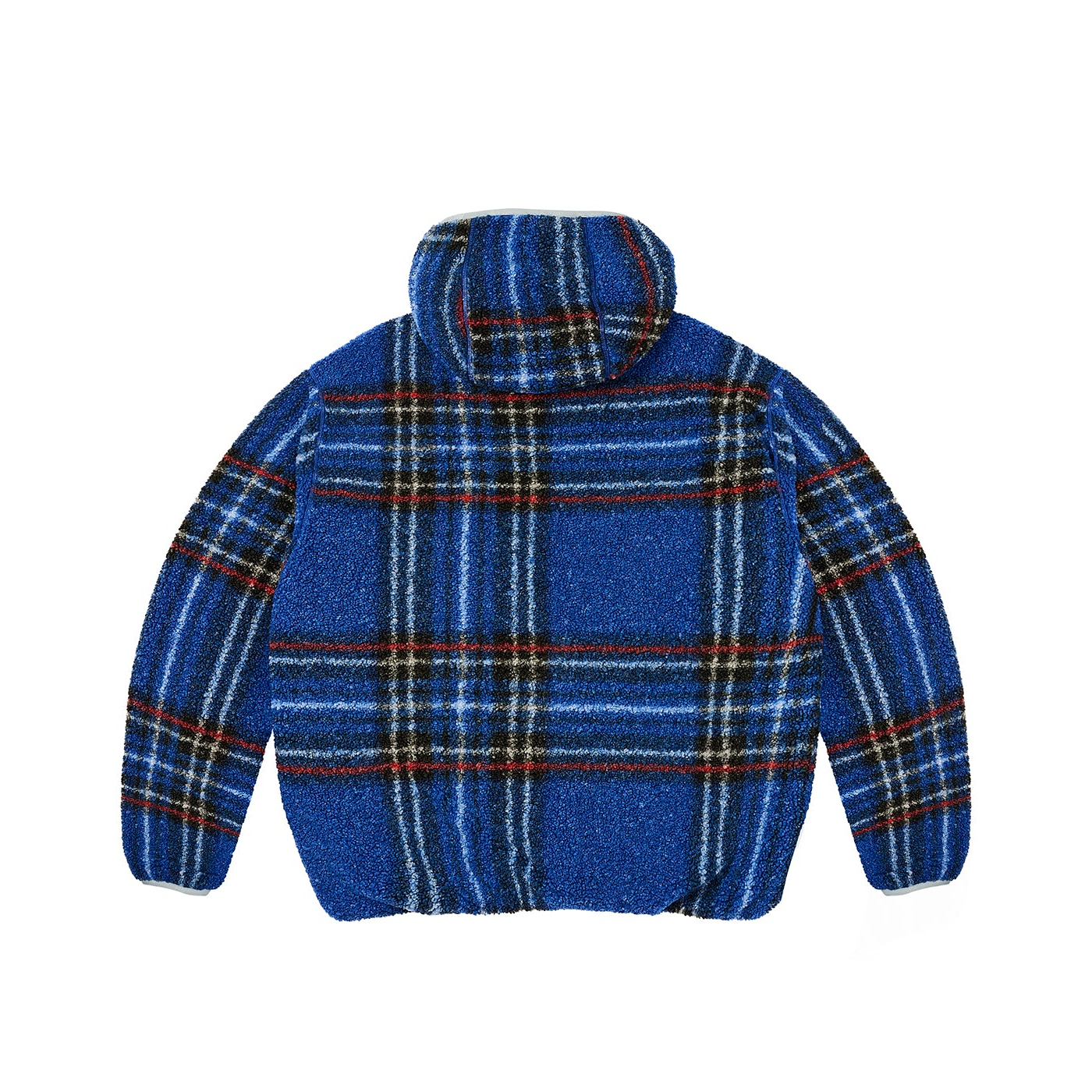 Thumbnail REVERSIBLE CHECK FLEECE JACKET BLUE one color