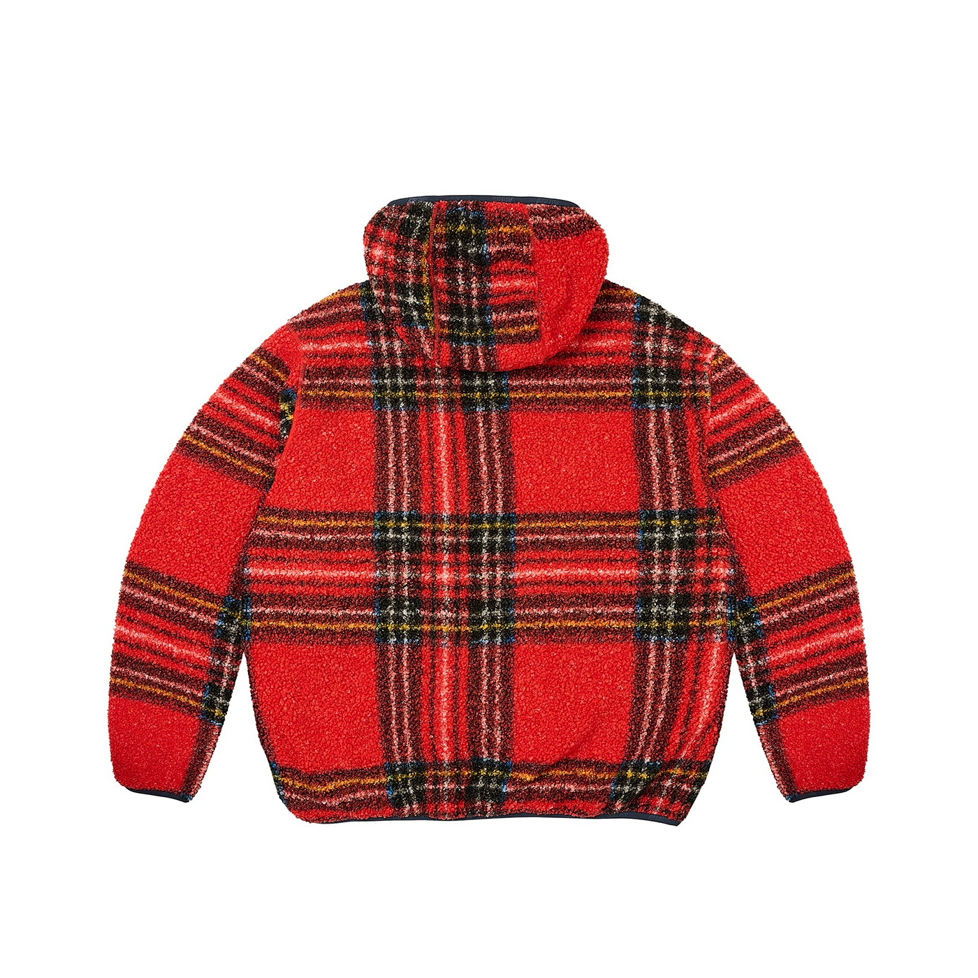 Red check sales fleece jacket