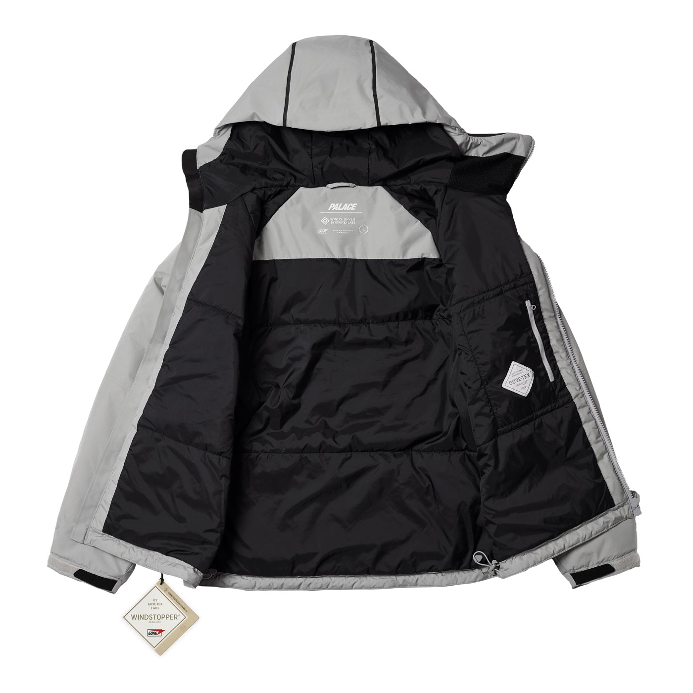 Gore-Tex Windstopper Mask Jacket Ghost Grey - Ultimo 2023 - Palace