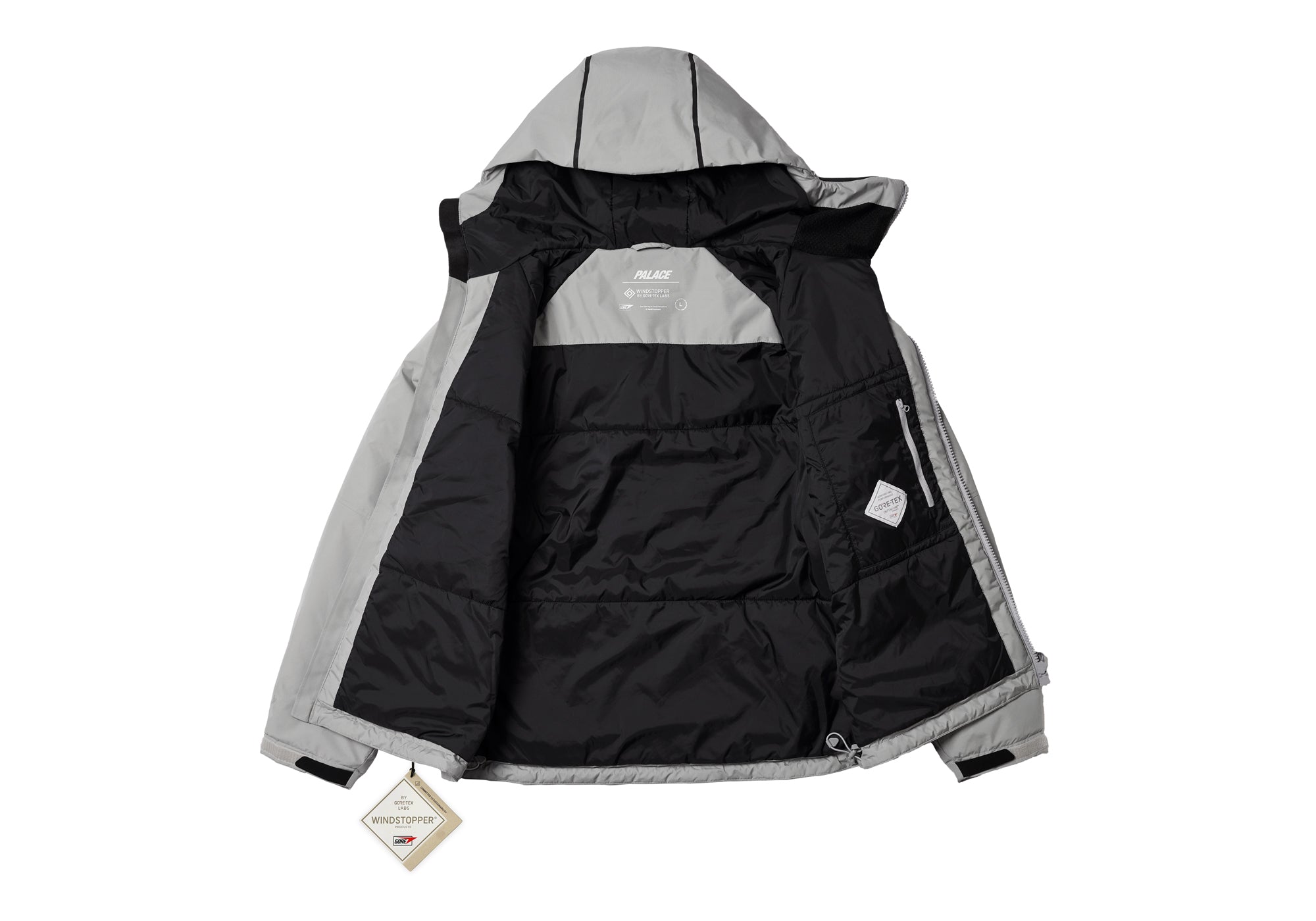 Gore-Tex Windstopper Mask Jacket Ghost Grey - Ultimo 2023 - Palace 