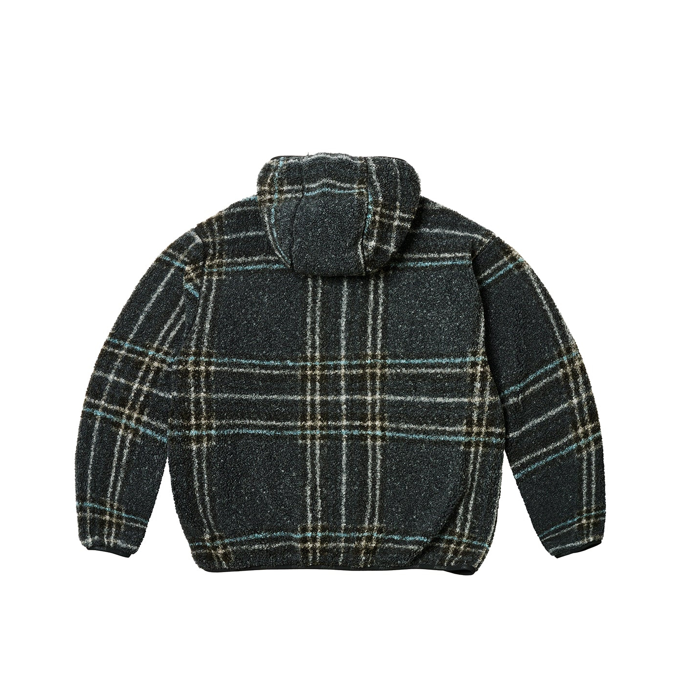 Thumbnail REVERSIBLE CHECK FLEECE JACKET BLACK one color