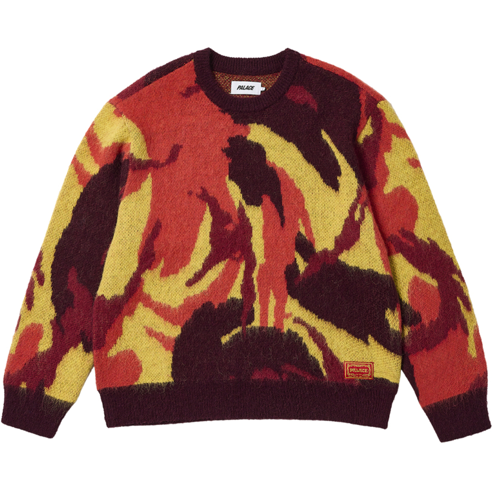 Thumbnail HAIRY CAMO KNIT FIRE one color