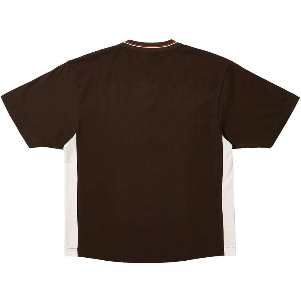 Thumbnail PANEL V-NECK JERSEY BROWN one color