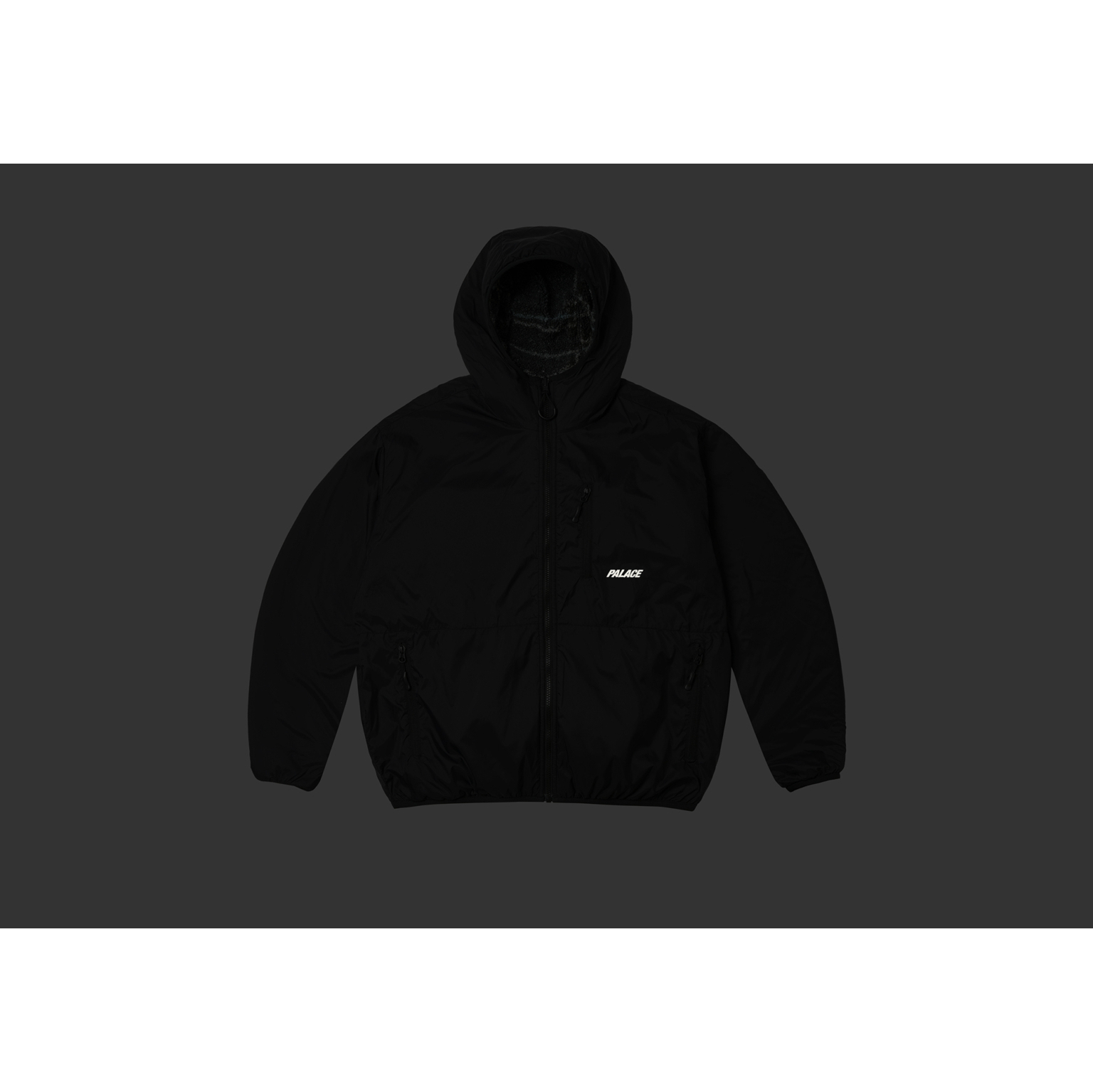 Thumbnail REVERSIBLE CHECK FLEECE JACKET BLACK one color