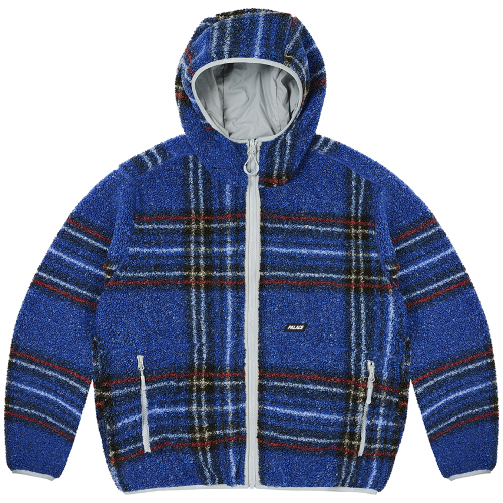 Thumbnail REVERSIBLE CHECK FLEECE JACKET BLUE one color