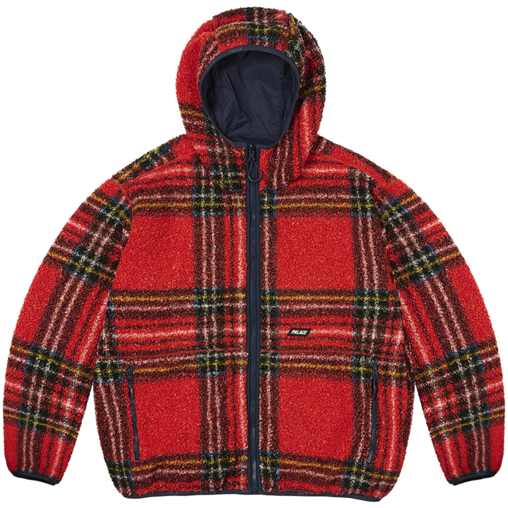 Thumbnail REVERSIBLE CHECK FLEECE JACKET RED one color