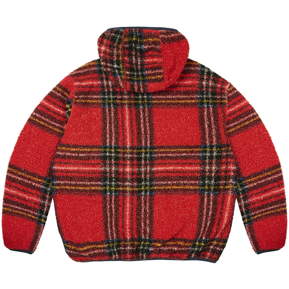 Thumbnail REVERSIBLE CHECK FLEECE JACKET RED one color