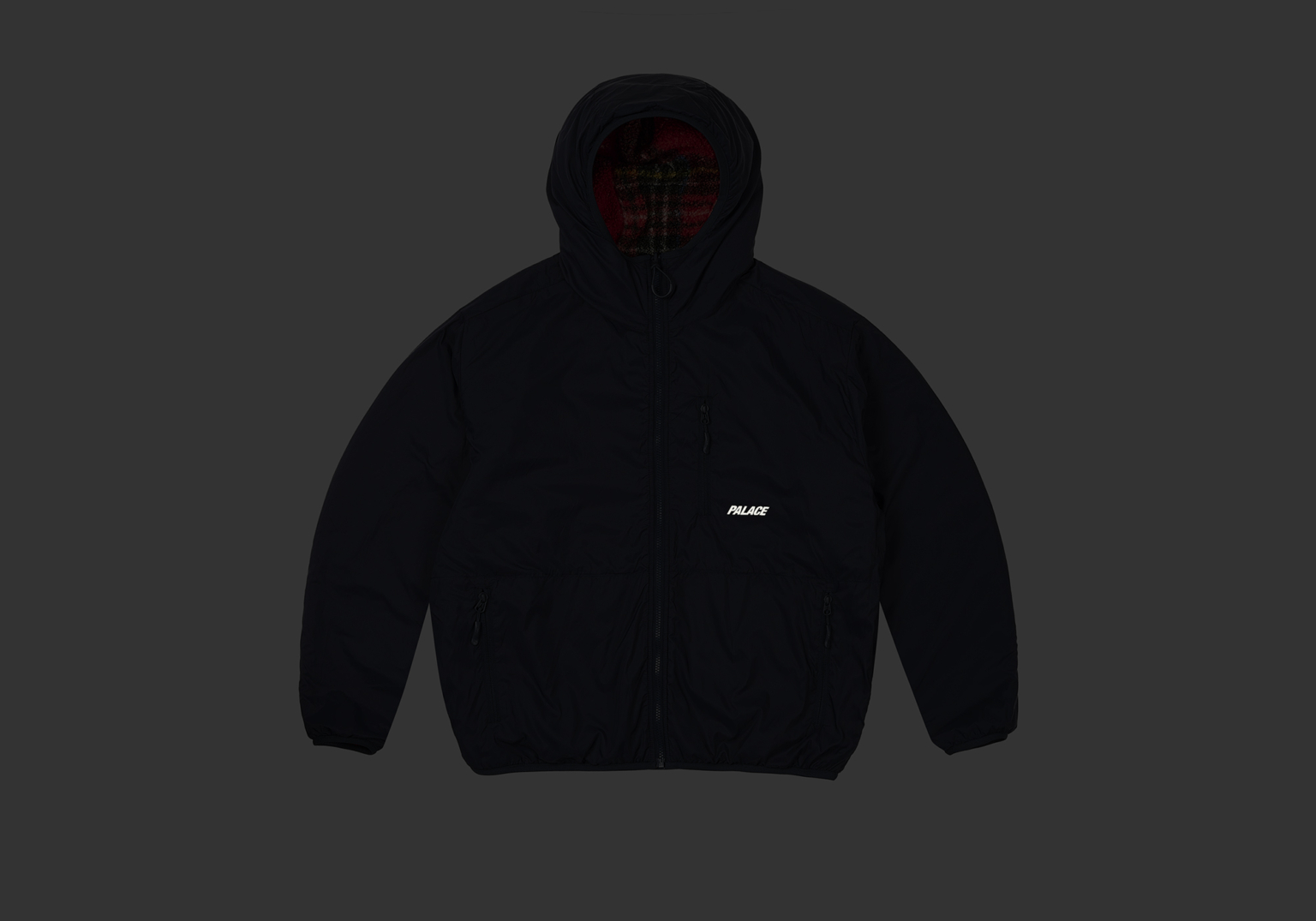 Reversible Check Fleece Jacket Red - Ultimo 2023 - Palace Community