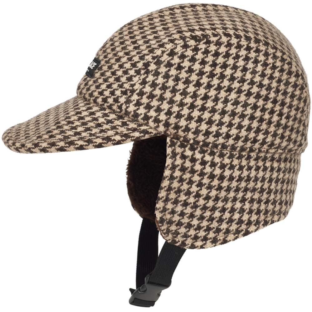 Thumbnail REVERSO EARFLAP 4-PANEL HOUNDSTOOTH BROWN one color