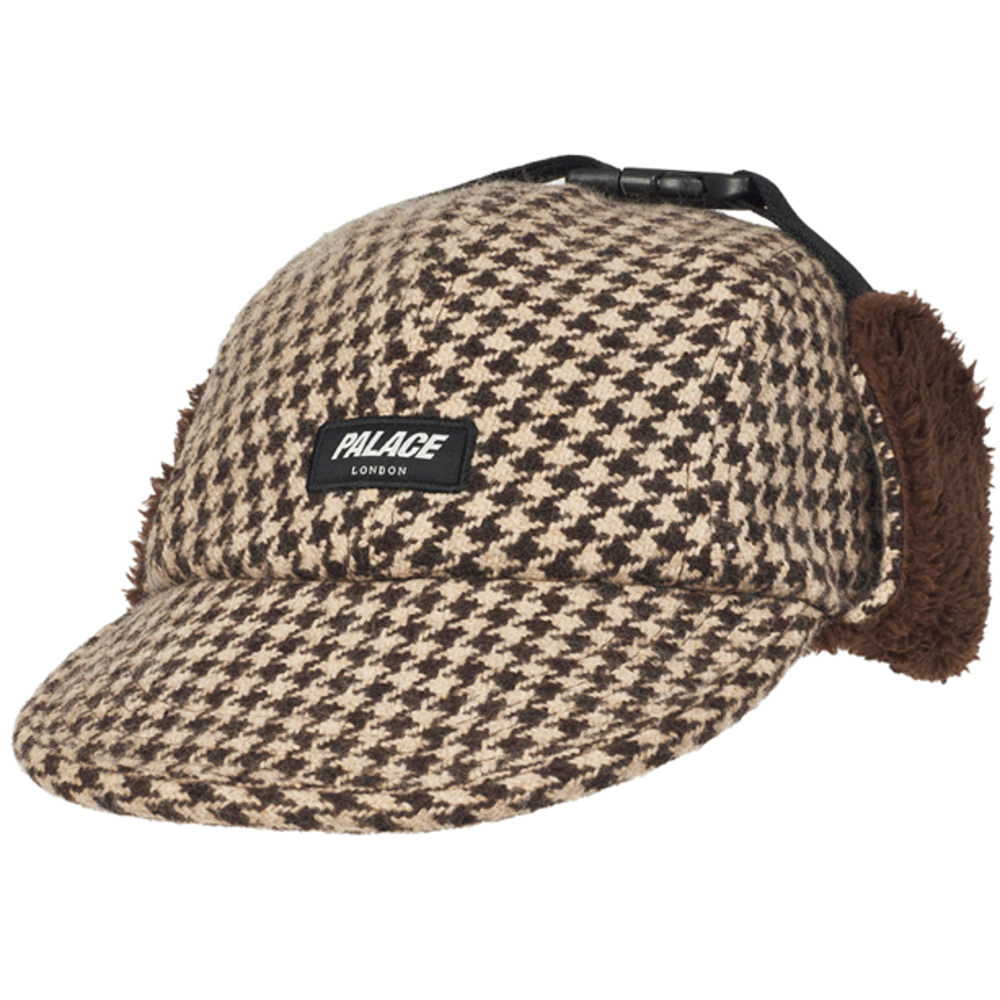 Thumbnail REVERSO EARFLAP 4-PANEL HOUNDSTOOTH BROWN one color