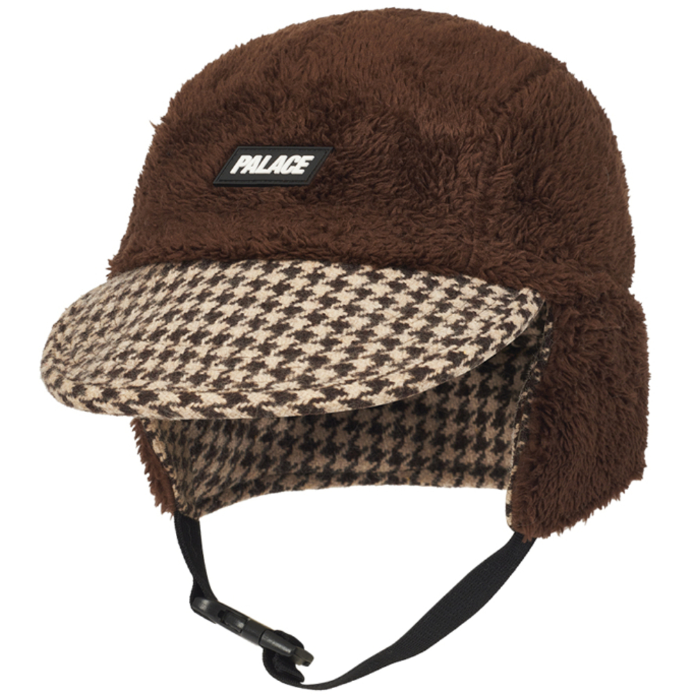 Thumbnail REVERSO EARFLAP 4-PANEL HOUNDSTOOTH BROWN one color